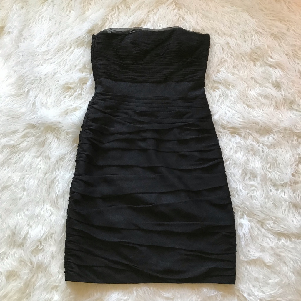 Monique Lhuillier Bridesmaid Black Dress